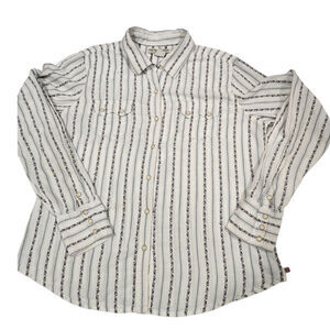 1990's Polo by Ralph Lauren western vibe - button up with pearl snaps size XL